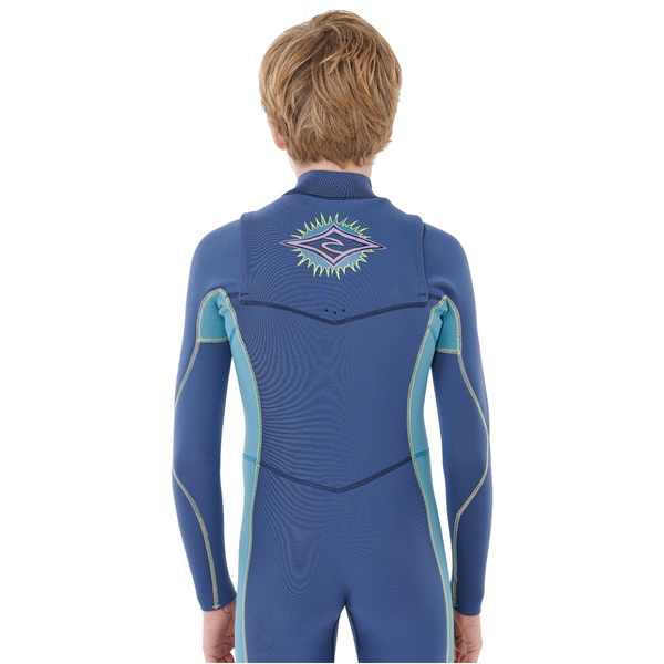 2026 Rip Curl Junior Dawn Patrol 4/3mm Chest Zip V&aring;ddragt 146BFS - Light Navy